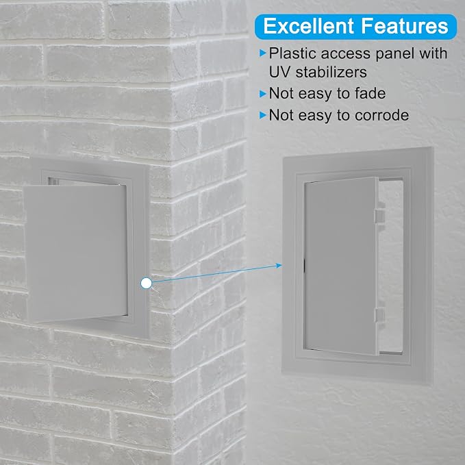 PATIKIL 6x4 inch Removable Hinged Access Panel, ABS Plumbing Access Doors Easy - Image 3