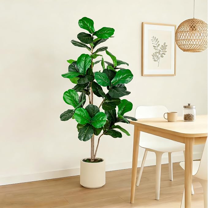 VIVATREES 5FT Fiddle Leaf Fig Artificial Tree by VIVATREESADDINGCOLORTOYOURSPACE