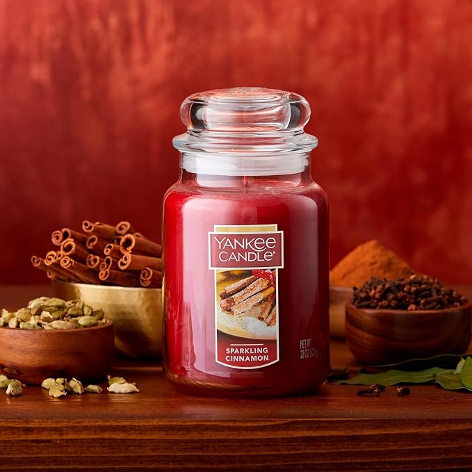 Yankee Candle Sparkling Cinnamon Scented, Classic 22oz Large Jar Single Wick - Image 7