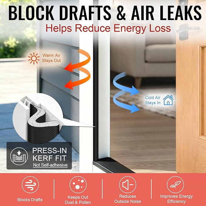 Litaibai 40 ft Kerf Weather Stripping Door Seal - Image 3