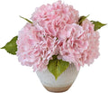 YalzoneMet 3 PCS Light Pink Hydrangea Artificial Flowers 21 inches Real Touch by YalzoneMet