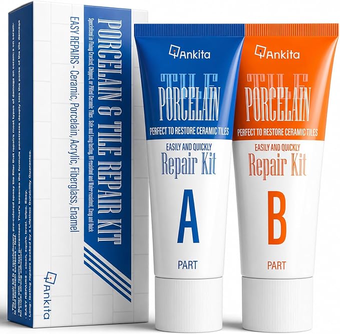 Porcelain Repair Kit White, High-Gloss Chipped Sink, Tub & Tile Repair Kit | by Ankita