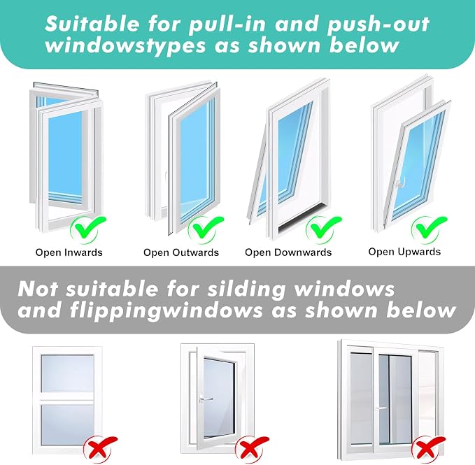 Fohil 500CM Portable AC Window Seal Kit, Window Vent Seal Kit - Image 7