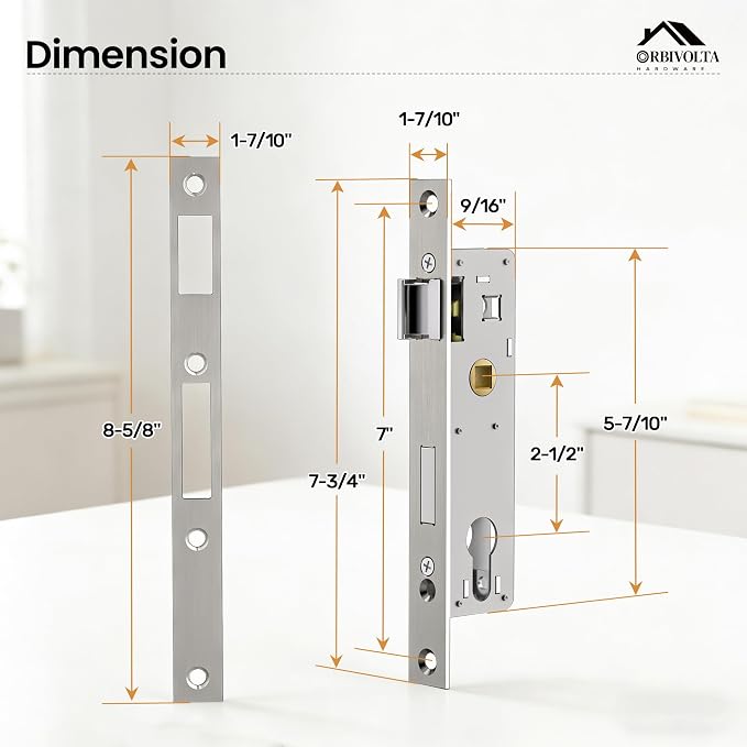 Storm Door Mortise Lock Body, Mortise Lock Replacement Parts | - Image 2