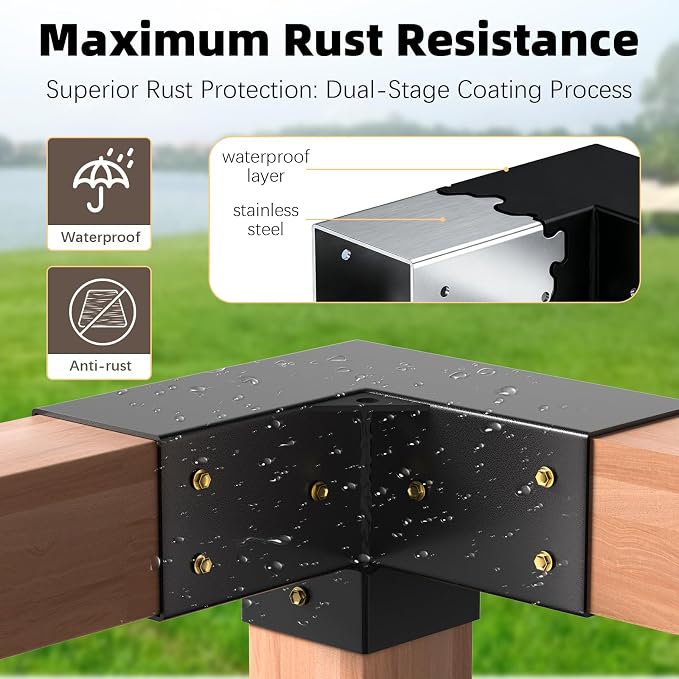 Pergola Kit, 3-Way Pergola Brackets - Image 4