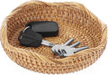 Hipiwe Round Key Basket Bowl for Entryway 7.3" Small Rattan Serving Tray | by Hipiwe