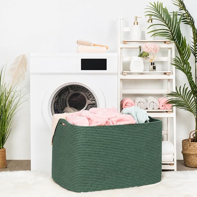 112L Extra Large Blanket Basket Holder Living Room, Dog Toy Organizer Bin Box - Image 4