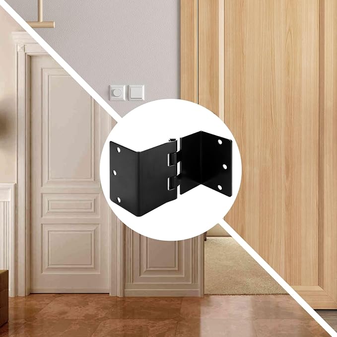 MIVIDE 4 Pack Offset Hinges Black Expandable Door Hinges, 3.5" Inch - Image 7