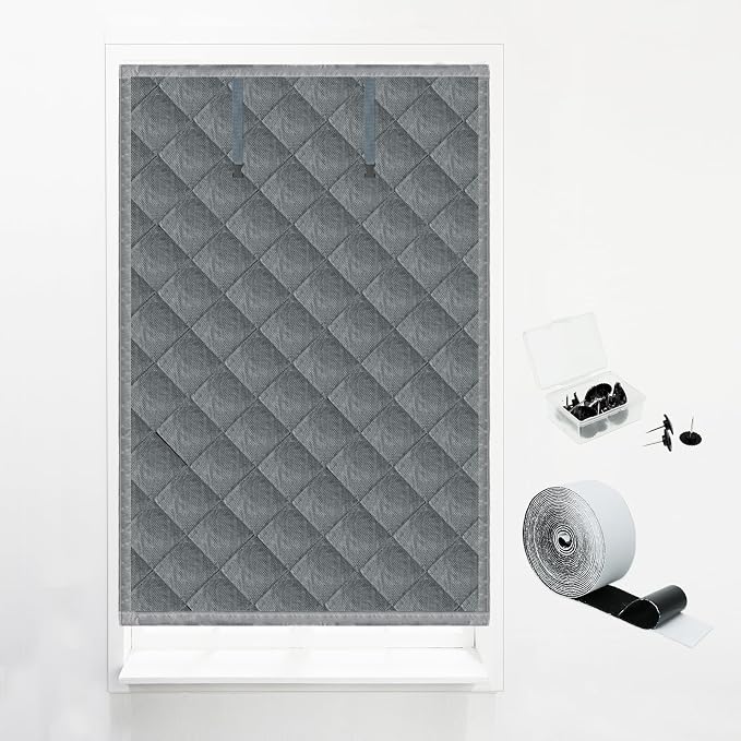 Window Insulation kit, 3-Layer Cotton Thermal Insulated Window Cover 37 Inch x by Hlimior