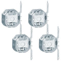 4” Welded Octagon Steel Electrical Box| 1-1/2" Deep Box 1/2” Knockouts by OhLectric