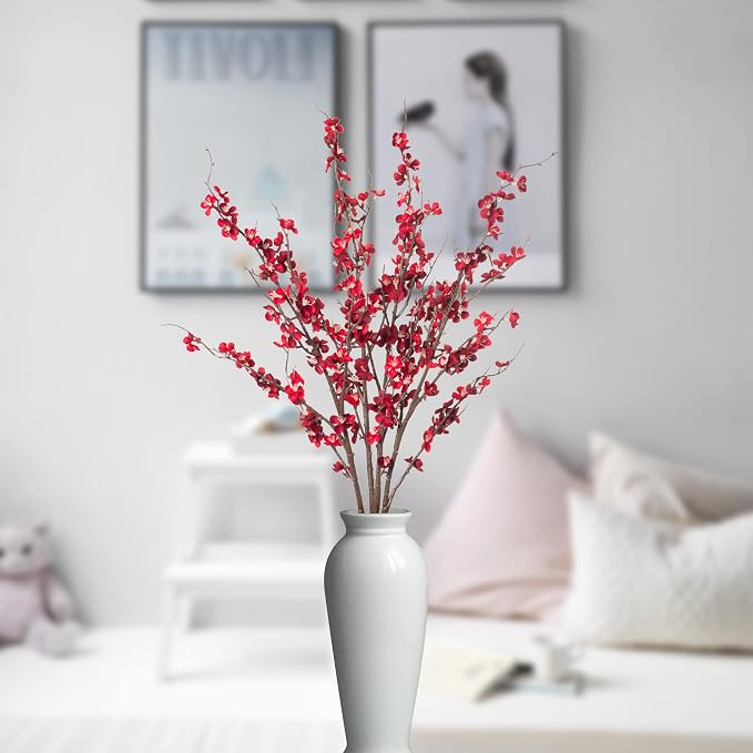 Ammyoo 4Pcs Cherry Blossom Branches Artificial Flowers - Image 6