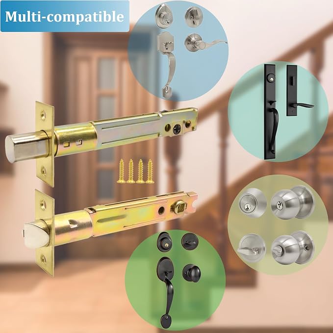 5-Inch Deadlatch & Deadbolt Latch Combo Door Lock Replacement Parts - Image 5