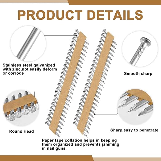 Zonon 1500 Count Joist Hanger Nails 1-1/2 Inch x. 131 Inch Metal Connector Nails - Image 3