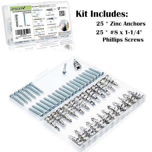 50Pcs Metal Self Drilling Drywall Anchors Heavy Duty - Image 7