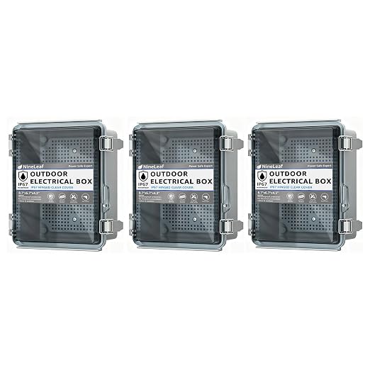 NineLeaf Outdoor Electrical Box Waterproof IP67, Weatherproof Junction Box ABS by NineLeaf