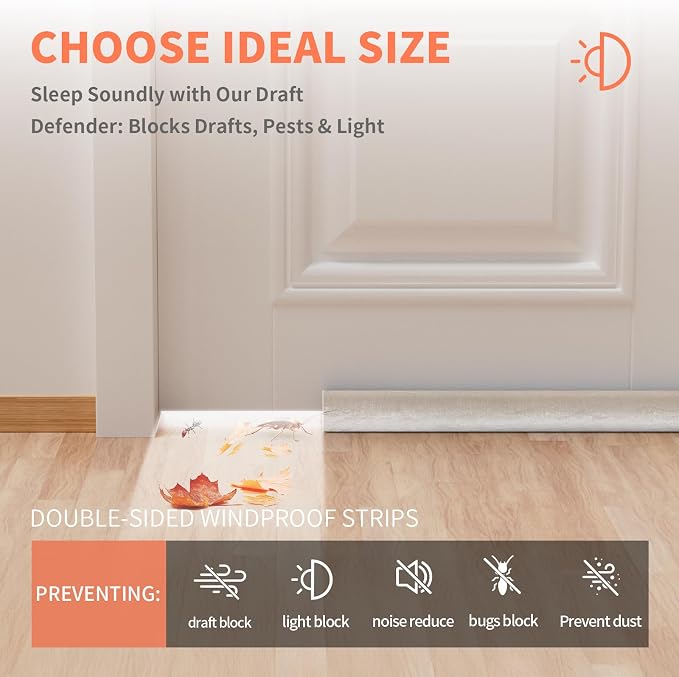 BKSAI Under Door Draft Stopper, Upgraded Under Door Gap Filler - Image 4