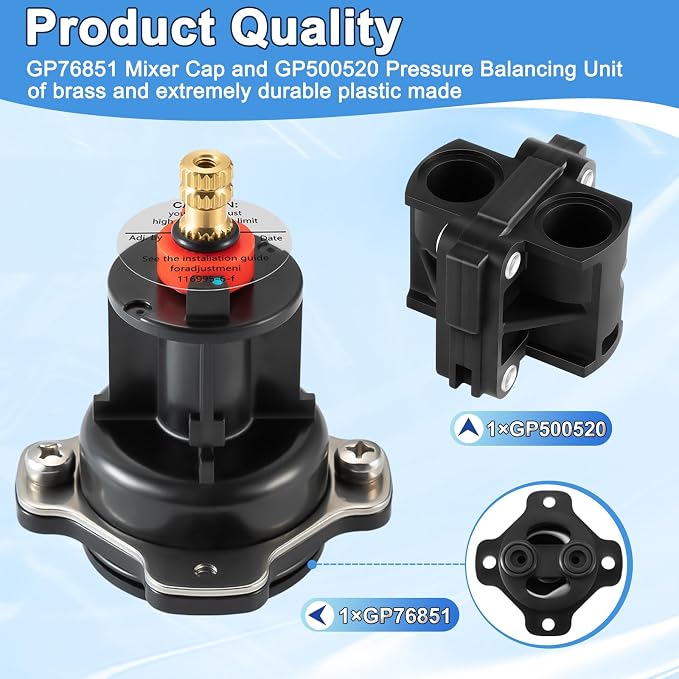 GP76851 Mixer Cap and GP500520 Pressure Balancing Unit, Compatible - Image 5