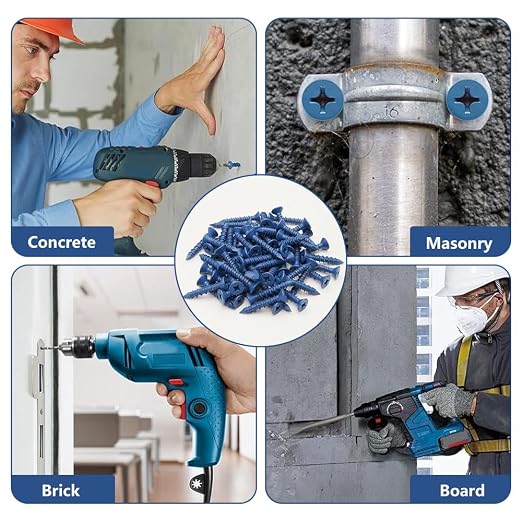 60Pcs 3/16" x 1-1/4”Concrete Screws - Image 5