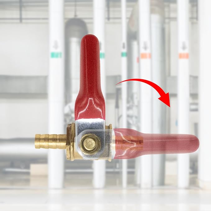 2-Pack 1/4 Inch Brass Ball Valve, 6mm Hose Barb - Image 5