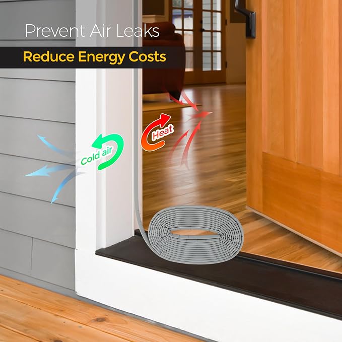 Ravinte Weather Stripping Door Seal, Q-Shaped Kerf Foam Strip, 26 FT, No - Image 3