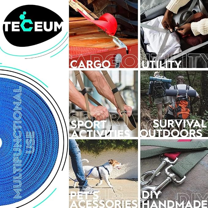 Webbing Strap, 3/4" to 2", 10-50 Yds, EDC gear, backpack repair and pet dog - Image 4