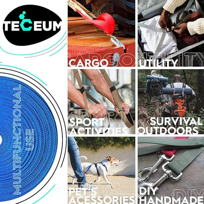 Webbing Strap, 3/4" to 2", 10-50 Yds, EDC gear, backpack repair and pet dog - Image 4