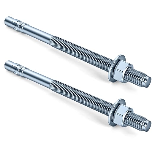 5/8 x 10 inch Wedge Anchors, Galvanized Concrete Anchors, Concrete Wall Anchors by Unknown