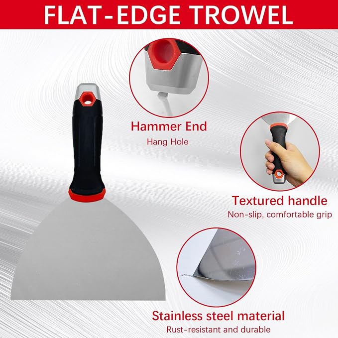 Drywall Hand Tool Kit, Masonry Mud Hawk Set - Image 4