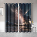 Thunderstorm Curtains for Living Room, Lightning Nature Landscape Blackout by Unknown