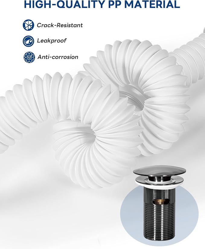 BOTEMY 1 1/2" Bathroom Sink Drain Kit - Image 3