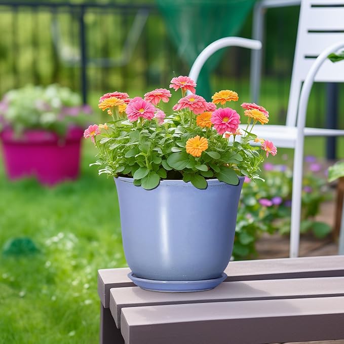 Ceramic Pots for Plants, 8 Inch Planter for Indoor, Modern Planter, Home Garden - Image 4