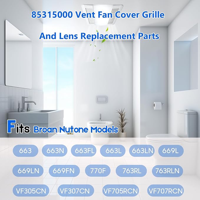 85315000 Bathroom Vent Fan Cover - Image 6