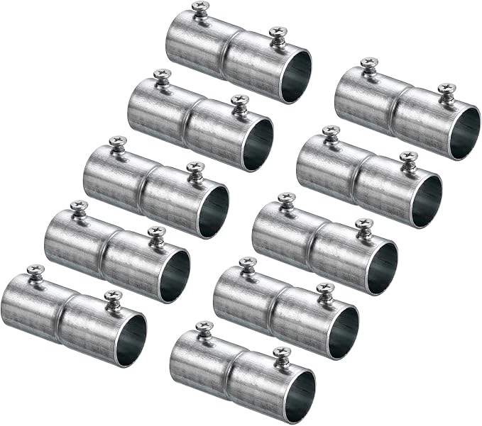 uxcell EMT Coupling, 20mm EMT Set Screw Coupling Conduit Fittings 58mm Length by uxcell