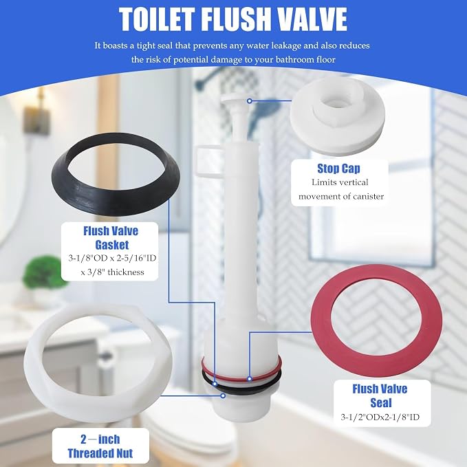 Toilet Flush Valve Replacement Compatible - Image 5