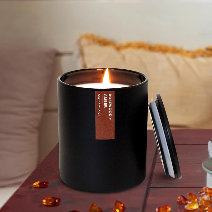 Rosewood & Amber Scented Candle - Image 5