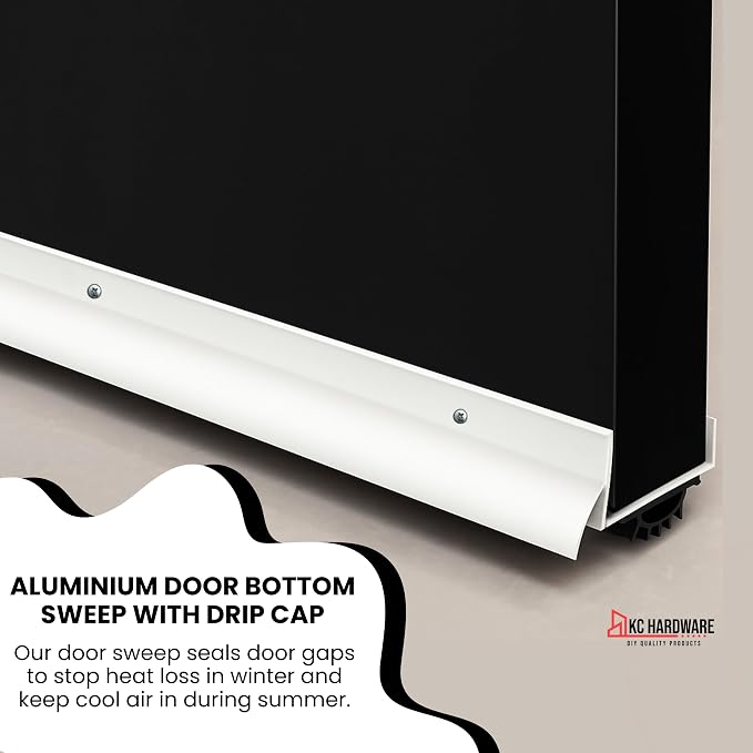 KC Hardware Aluminum U Shaped Door Bottom Sweep - Image 8