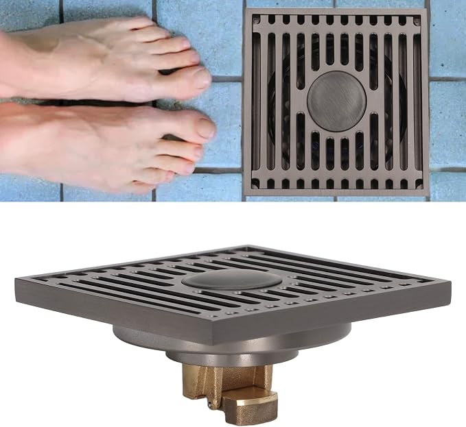 Shower Floor Drain, Gravity Spring Design Drain, Copper Large Displacement - Image 3