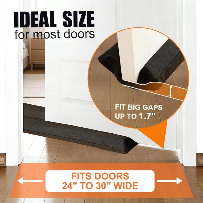 Under Door Draft Stopper 24-30" Adjustable Wind Stopper - Image 5