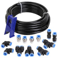 Air Line Tubing Kit, 5/16 Inch OD x 32.8 Feet Polyurethane PU Tube and Push to by Hromee