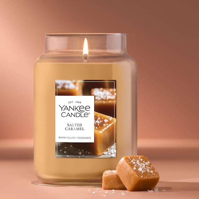 Yankee Candle Salted Caramel Scented Candle, 22oz Large Jar - Image 4