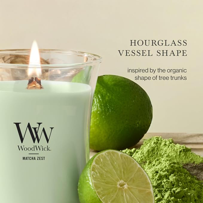 Woodwick Matcha Zest Medium Hourglass Candle - Image 4