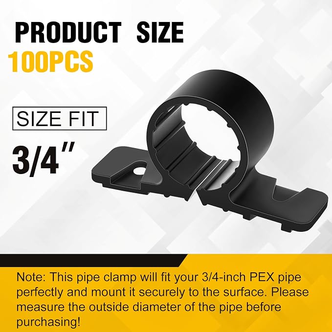 Briwooody 100 Pack 3/4 Inch Pipe Supports Suspension - Image 2