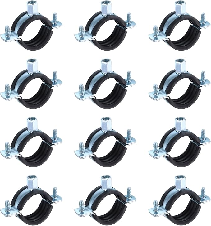 uxcell 12 Pcs Split Ring Pipe Hanger, 40mm/1.6inch Adjustable Pipe Bracket by uxcell