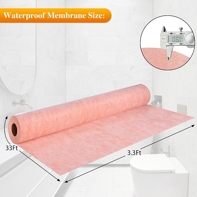 Waterproof Membrane Band for Shower, Waterproofing Membrane-3.3Ftx33Ft | 23.6 - Image 2