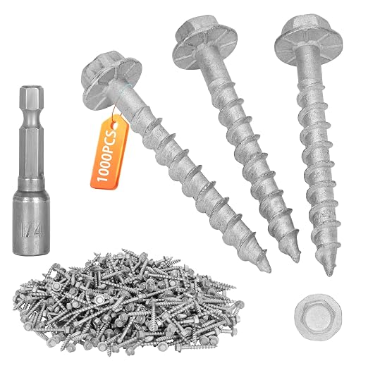Mech.Galv.#9x-1/2 Joist Hanger Screws-1000 Qty, 9112R1000 Hurricane Screws | by CableRailing