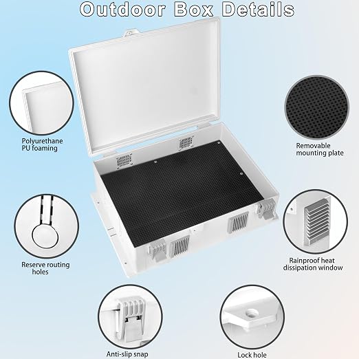 Outdoor Electrical Junction Box, Ventilation and Heat Dissipation ABS Plastic - Image 5