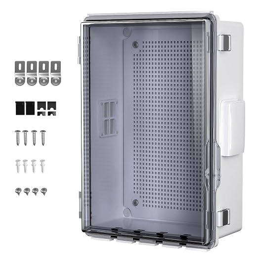ABS Electrical Junction Box, Ventilated Design, Cable Grommets, IP65 Waterproof by ANIMACYN