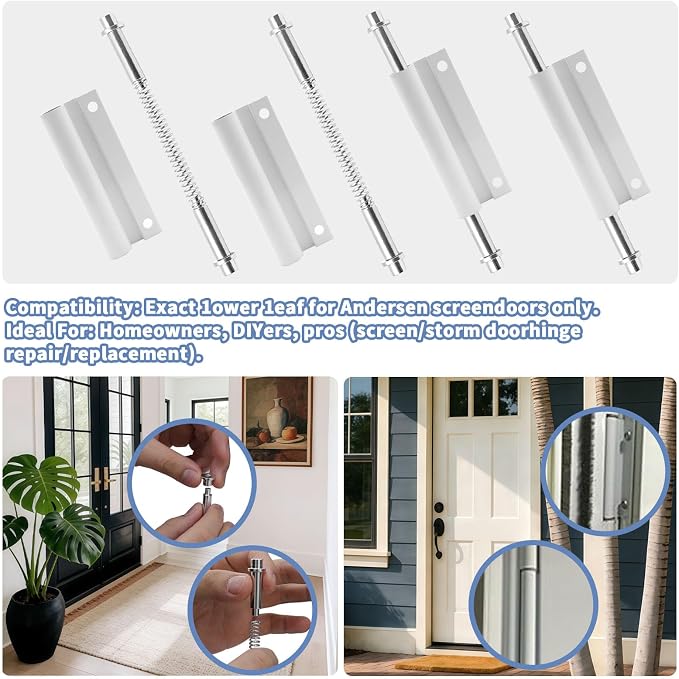 Upper Screen Door Hinge Leaf & K5131 Hinge Pin Kit - Image 6