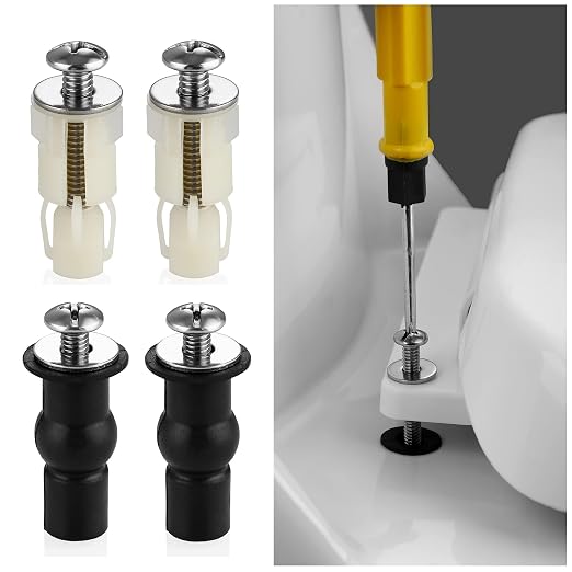 Stainless Universal Toilet Seat Bolts and Nuts Set by TreaZieo