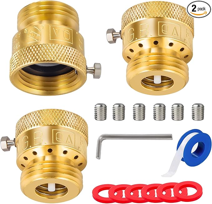 American Valve 3/4" Inch 3 Pack Solid Brass Hose Connection Vacuum Breaker by Breezliy